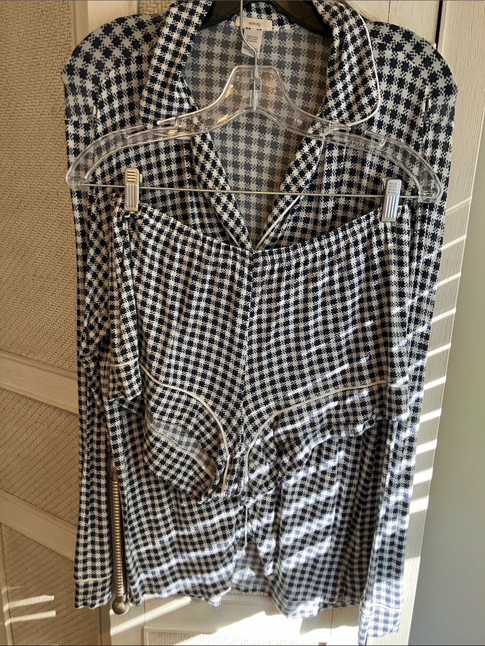 Eberjey Bettina Sleep Chic Gingham Stretch-Modal Jersey Pajama Set View 2